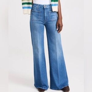 MOTHER Light Blue High-Rise Wide Leg Jeans